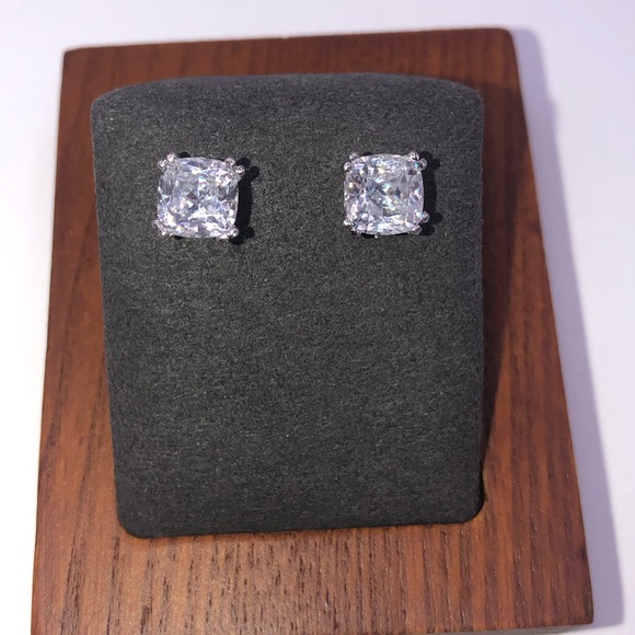 14k 1ct Cushion Cut Earrings - Picture 8 of 11